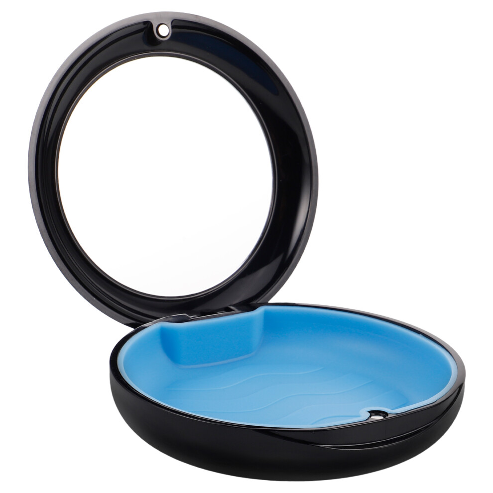 Artibetter Black 5Pcs Compact Retainer Storage Case With Clear Design For Travel
