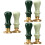 6Pcs Scrapbooking Stamper Handle Wood Assorted Colorful Handles 6