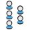 5Pcs Compact Retainer Storage Case Black with Clear Design for Travel 7