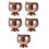 5Sets Eiskrembecher Roségold Hochfuß Eisbecher Mit Löffel 6