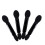 30Pcs Disposable Double Sided Eyeshadow Brush Oval Applicator Black 5