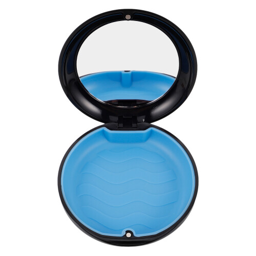 5Pcs Compact Retainer Storage Case Black with Clear Design for Travel 2