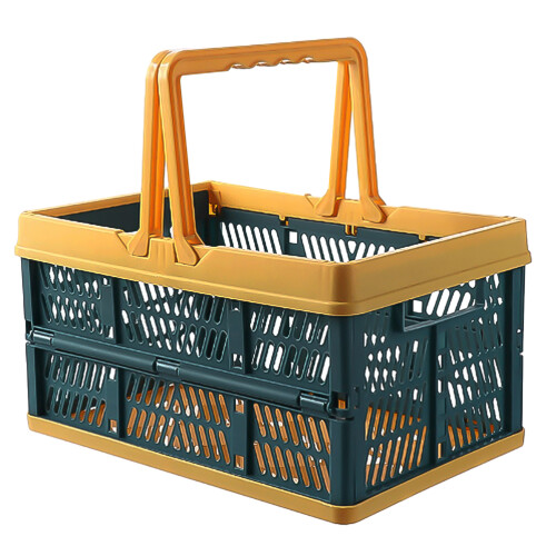 3Pcs Multi Foldable Folding Basket Plastic Storage Basket with Handle