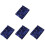 4Pcs Dark Blue Fabric Book Covers Protective Sleeves for Decor 4