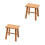 2Pcs Simple Bamboo Stool Low Seat Stable and Home Shoe Stool 4