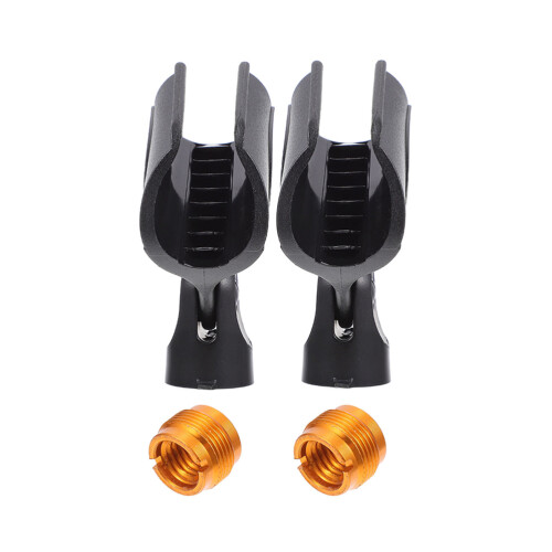 4Sets Shockproof Adjustable Mic Clips Black Microphone Table Stands 1