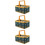3Pcs Multi Foldable Folding Basket Plastic Storage Basket with Handle 7
