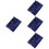 4Pcs Dark Blue Fabric Book Covers Protective Sleeves for Decor 7