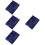 4Pcs Dark Blue Fabric Book Covers Protective Sleeves for Decor 8
