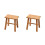 2Pcs Simple Bamboo Stool Low Seat Stable and Home Shoe Stool 5