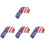 4Pcs Stylish Head Covers Set Plush Protection 4