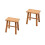 2Pcs Simple Bamboo Stool Low Seat Stable and Home Shoe Stool 9