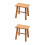 2Pcs Simple Bamboo Stool Low Seat Stable and Home Shoe Stool 3