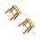 2Pcs Simple Bamboo Stool Low Seat Stable and Home Shoe Stool 7