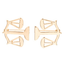 10Pcs Alloy Brooch Pins Golden Libra Scales Lapel Pin for Men Jackets
