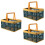 3Pcs Multi Foldable Folding Basket Plastic Storage Basket with Handle 5