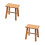 2Pcs Simple Bamboo Stool Low Seat Stable and Home Shoe Stool 8