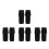 8Pcs Black Plastic Threaded Tip Replacement for Broom Handle Connector 4