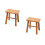 2Pcs Simple Bamboo Stool Low Seat Stable and Home Shoe Stool 6