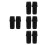 8Pcs Black Plastic Threaded Tip Replacement for Broom Handle Connector 8