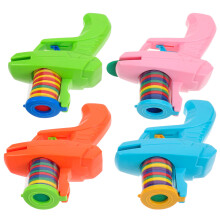 12Pcs Plastic Flying Disc Launcher Assorted Colors Party Outdoor Toy