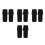 8Pcs Black Plastic Threaded Tip Replacement for Broom Handle Connector 7