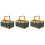 3Pcs Multi Foldable Folding Basket Plastic Storage Basket with Handle 3