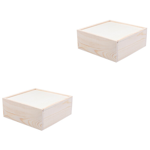 2Pièces Bois Beige Simple Pour Et Cadeaux 2