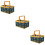 3Pcs Multi Foldable Folding Basket Plastic Storage Basket with Handle 8