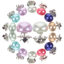 40Pcs Pearl Button Pins for Shirts & Jackets No Sew Decorative Pins
