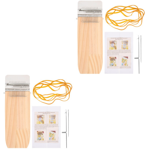 2 Sets Sewing Machines Needle Knitting Small Loom Sweater Making Tool 2