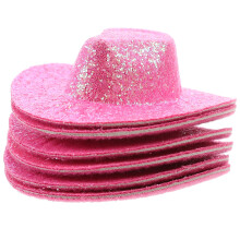 12Pcs Rosy Mini Hats for Dolls Artificial Decorative Hats