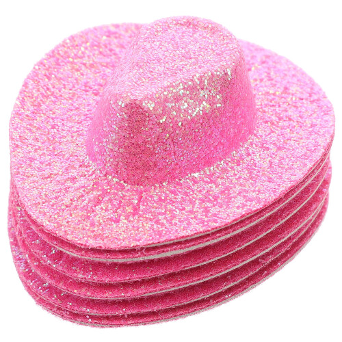 12Pcs Rosy Mini Hats for Dolls Artificial Decorative Hats 1