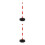 Set Of 2 Movable Fixed Column Isolation Pile Delineators Red 8