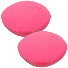 8Pcs Pink Silicone Storage Box Portable Travel Holder