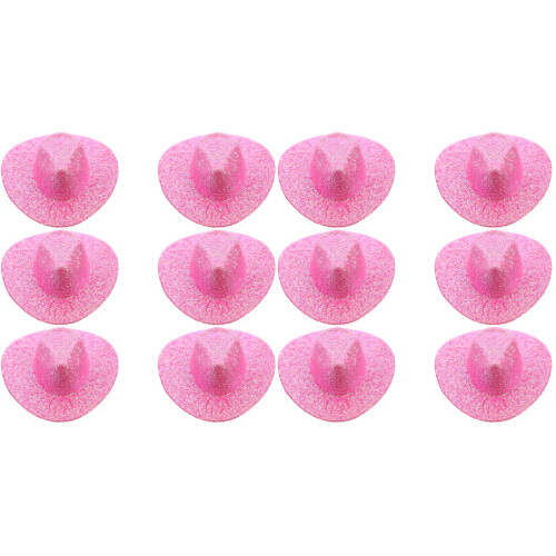 12Pcs Rosy Mini Hats for Dolls Artificial Decorative Hats 2