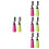 8Pcs Hair Dye Bottles Comb Applicator Assorted Color Storage 8
