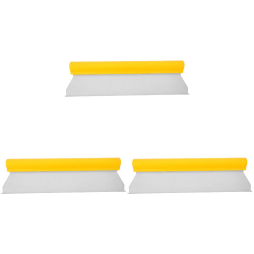 3Pcs Trp Material Car Mirror Squeegee Windshield Wiper Yellow 2