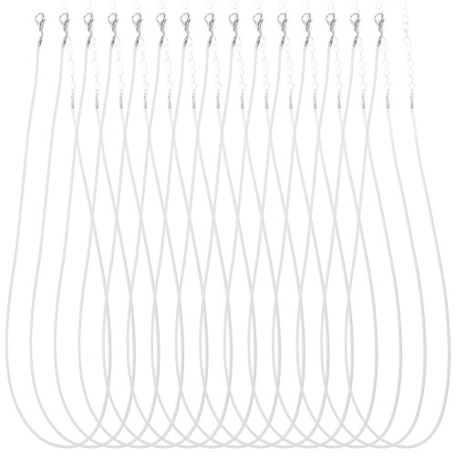 400Pcs White Waxed Necklace Rope Adjustable DIY Pendant String