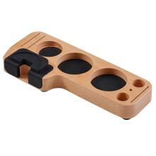 3Pcs Elegant Desktop Tamper Holder Wooden Coffee Powder Stand