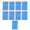 20Pcs Sturdy Blue Plastic Clipboards Document Organizer Clip 10