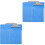 20Pcs Sturdy Blue Plastic Clipboards Document Organizer Clip 3