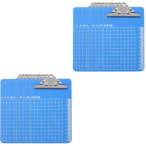 20Pcs Sturdy Blue Plastic Clipboards Document Organizer Clip 2