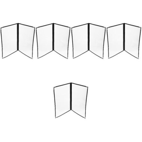 5 Pcs Transparent PVC Binder Cover Durable Looseleaf Menu Folder 2