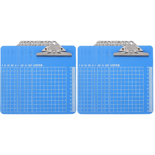 20Pcs Sturdy Blue Plastic Clipboards Document Organizer Clip 1
