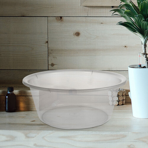 2Pcs Plastic Washbasin Large Capacity Face Cleansing Basin Light Grey 2