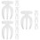 12Pcs White Salad Claws Short Handle Forks for Serving 8