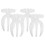 12Pcs White Salad Claws Short Handle Forks for Serving 3