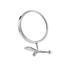 2Pcs Silver Mini Makeup Mirror with Magnifying Glass for Daily Use