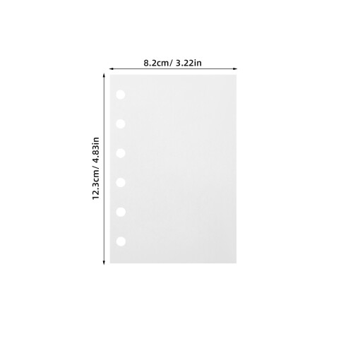 60Pcs White Punched Binder Refill Sheets for Sticker Collection 1